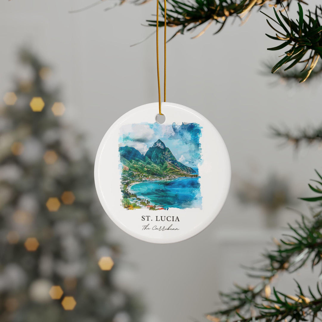 St. Lucia Ornament: Unique St. Lucia Souvenir, St. Lucia Decor, and Authentic St. Lucia Caribbean Gift