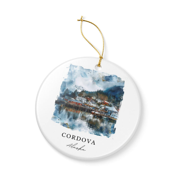 Cordova, Alaska Ornament: Unique Cordova AK Souvenir, Cordova Alaska Xmas Decor, and Authentic Alaska Gift