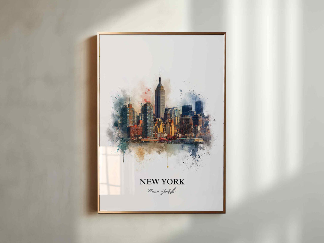 New York City, New York – Watercolor Art Print