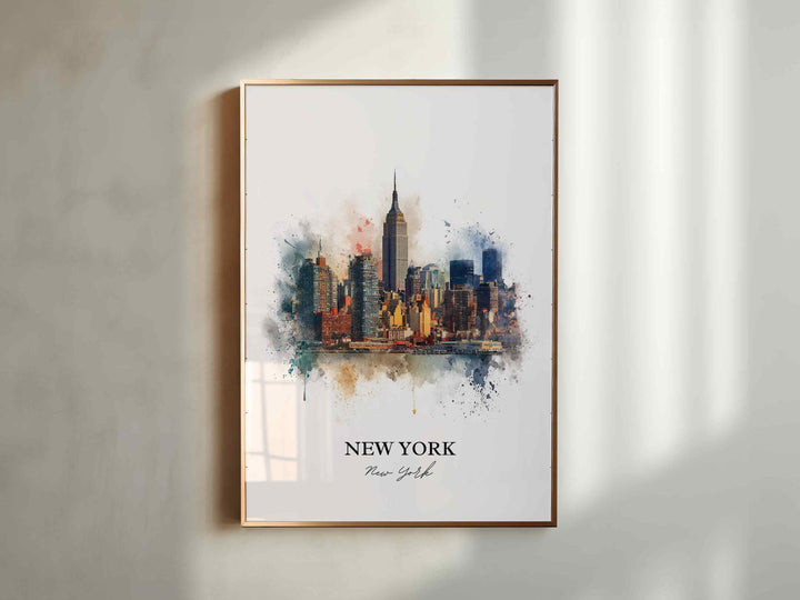 New York City, New York – Watercolor Art Print