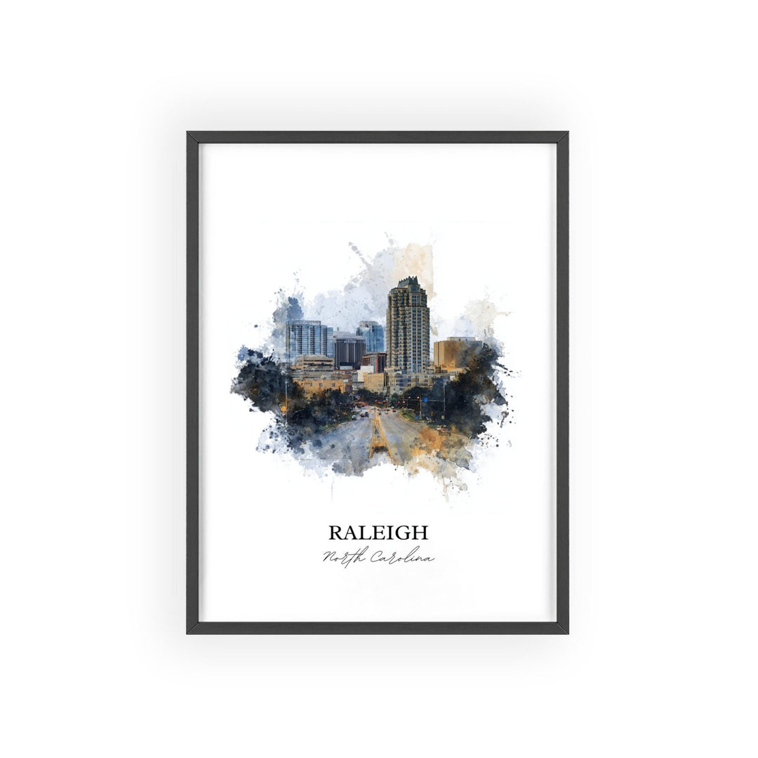 Raleigh, North Carolina – Watercolor Art Print