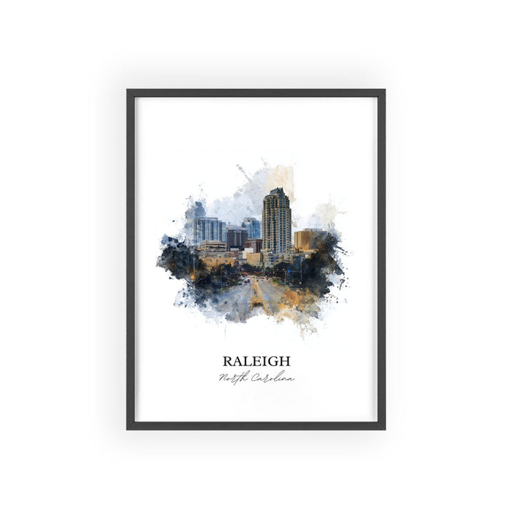 Raleigh, North Carolina – Watercolor Art Print