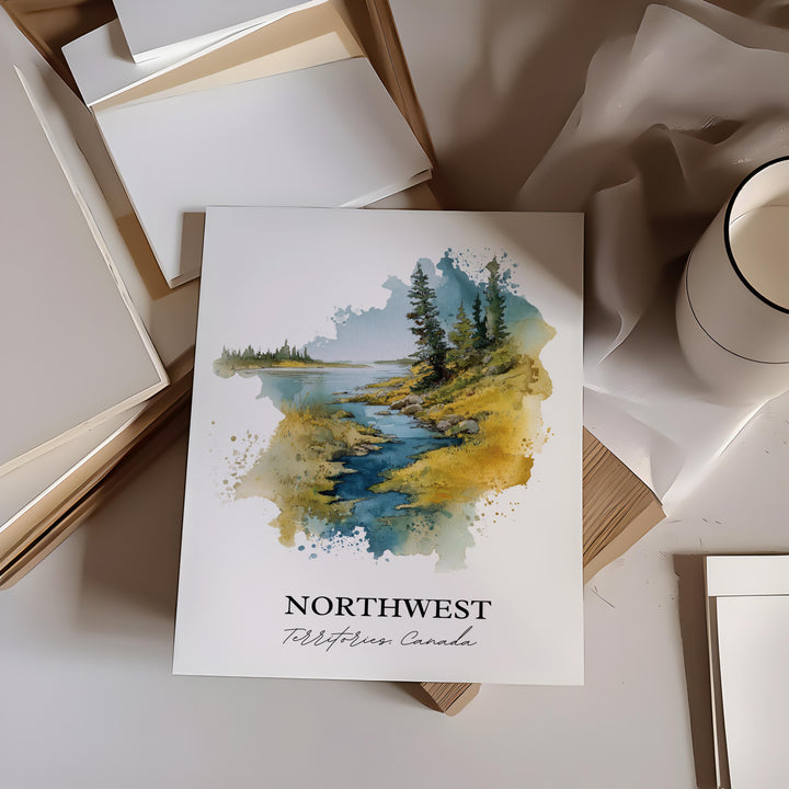 Yellowknife, Canada – Watercolor Art Print