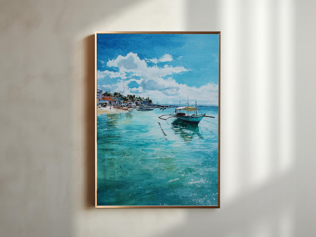 Cebu Philippines Watercolor Art Cebu Travel Print Cebu Beach Artwork Cebu Decor Philippines Wall Art