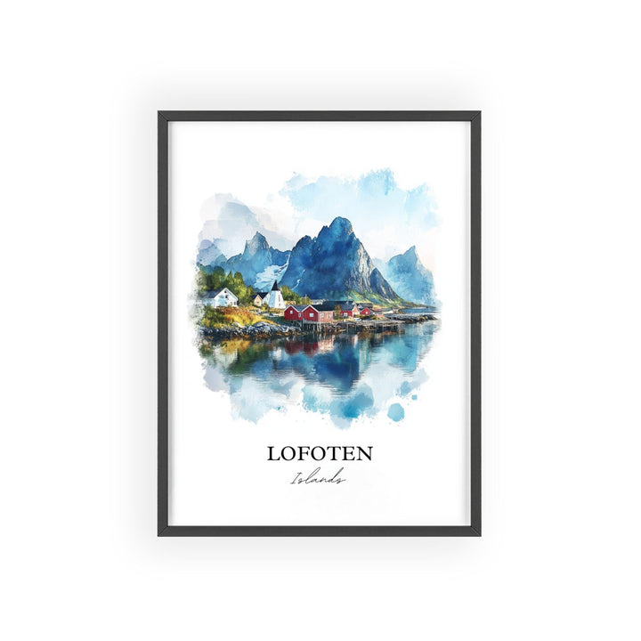 Lofoten Islands Wall Art, Vestvagoya Island Print, Norway Watercolor, Lofoten Islands Gift, Travel Print, Travel Poster, Housewarming Gift
