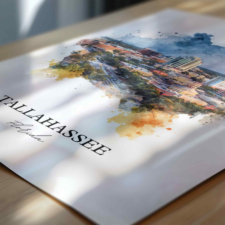 Tallahassee, Florida – Watercolor Art Print