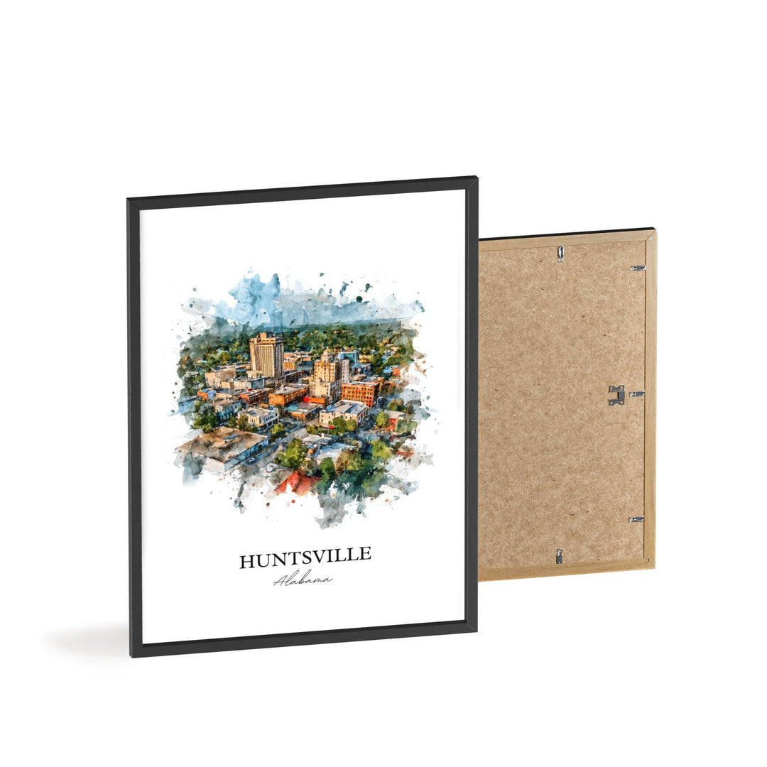 Huntsville, Alabama – Watercolor Art Print