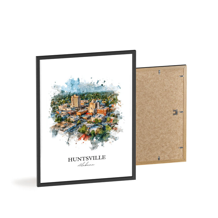 Huntsville, Alabama – Watercolor Art Print