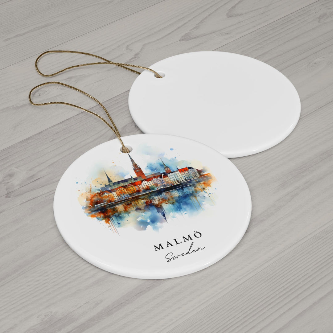 Malmo Sweden Ornament: Unique Malmo Souvenir, Malmo Xmas Decor, and Authentic Malmo Sweden Christmas Gift