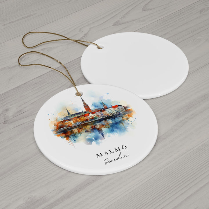 Malmo Sweden Ornament: Unique Malmo Souvenir, Malmo Xmas Decor, and Authentic Malmo Sweden Christmas Gift