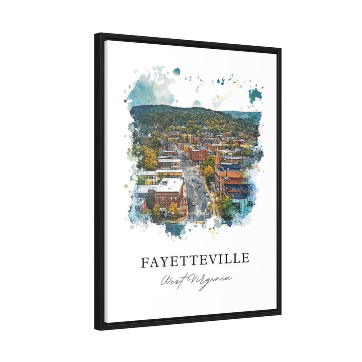 Fayetteville WV Wall Art, Fayetteville Print, Fayette County Watercolor Art, Fayette WV Gift,