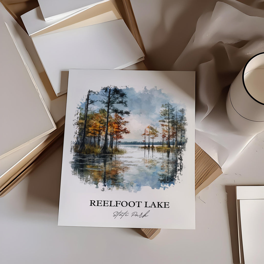 Reelfoot Lake Wall Art, Tiptonville Print, Tennessee Artwork, Reelfoot Lake State Park Gift, Travel Print, Travel Poster, Housewarming Gift