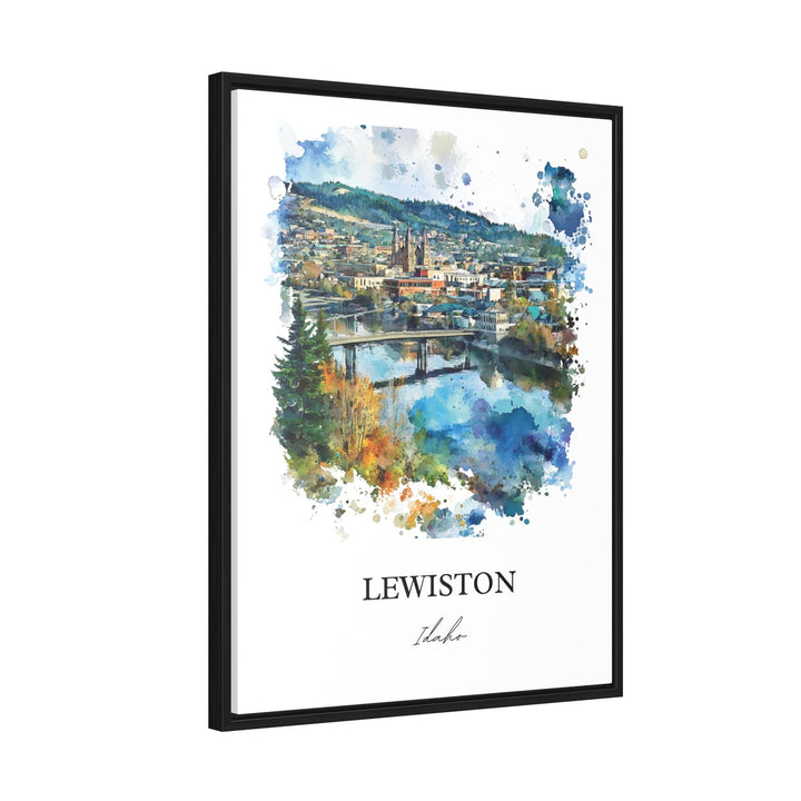 Lewiston Idaho Wall Art, Lewiston ID Print, Idaho Watercolor Art, Nez Perce County Gift, Travel Print, Travel Poster, Housewarming Gift