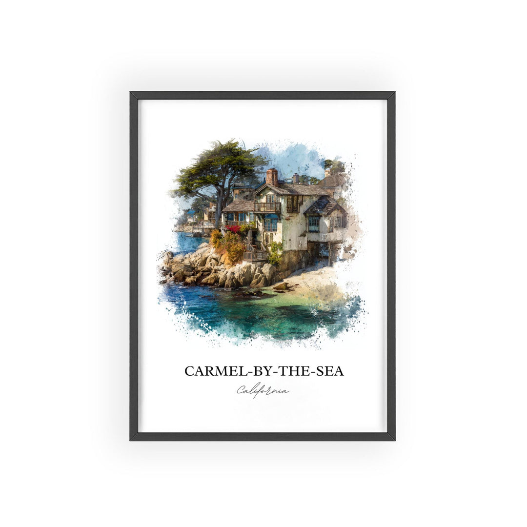 Carmel-by-the-Sea, California – Watercolor Art Print