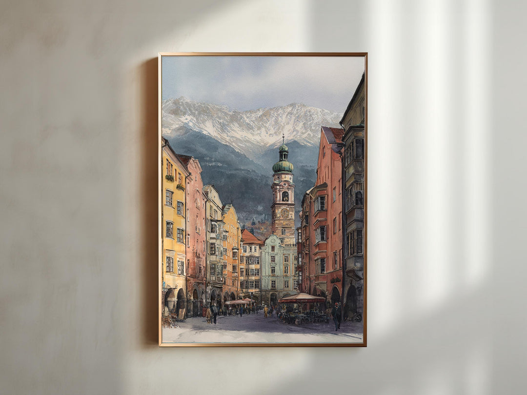 Innsbruck Austria Watercolor Art Innsbruck Travel Print Innsbruck Artwork Innsbruck Austria Decor Austria Wall Art