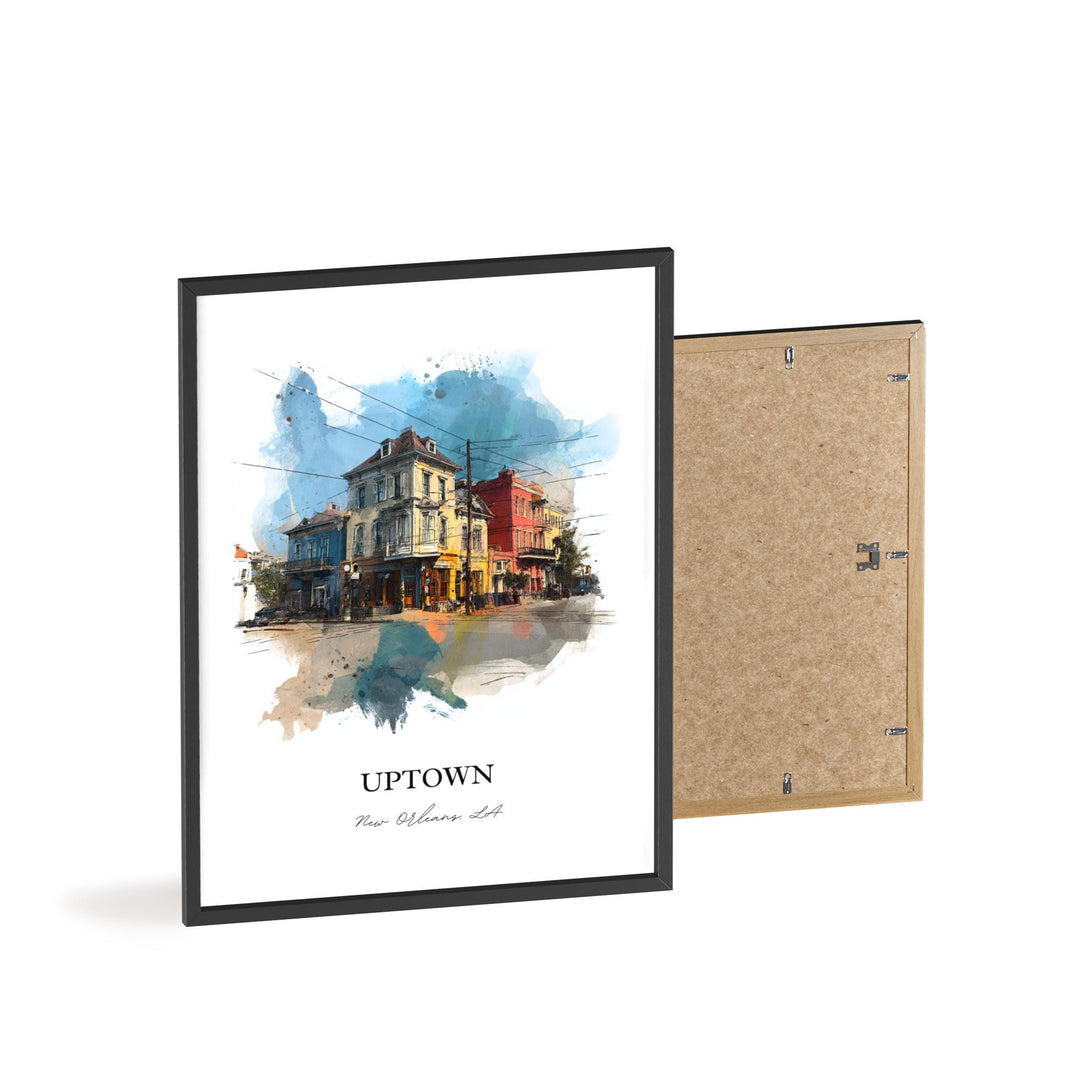Uptown New Orleans, Louisiana – Watercolor Art Print