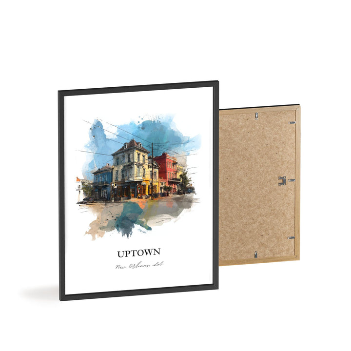 Uptown New Orleans, Louisiana – Watercolor Art Print