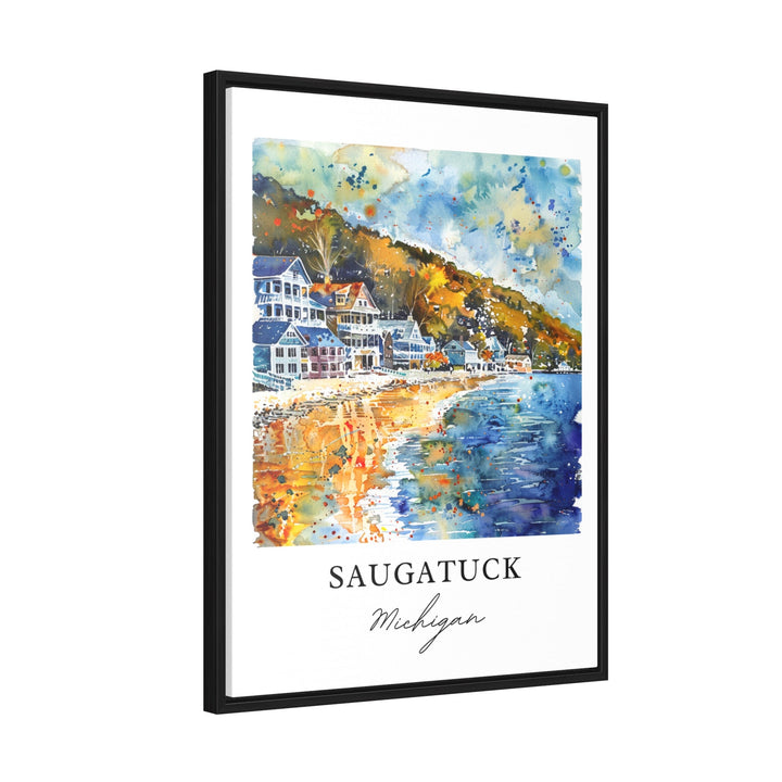 Saugatuck MI Art, Saugatuck Print, Saugatuck Watercolor, Saugatuck Michigan Gift,