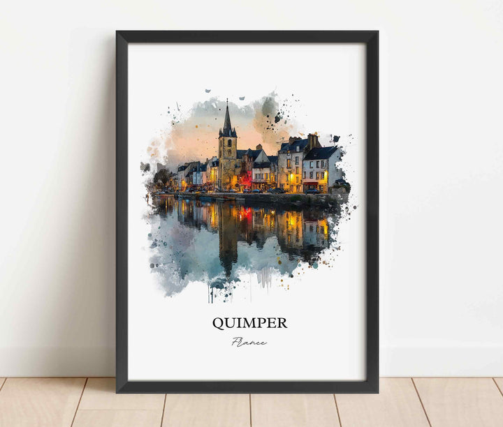 Quimper, France – Watercolor Art Print