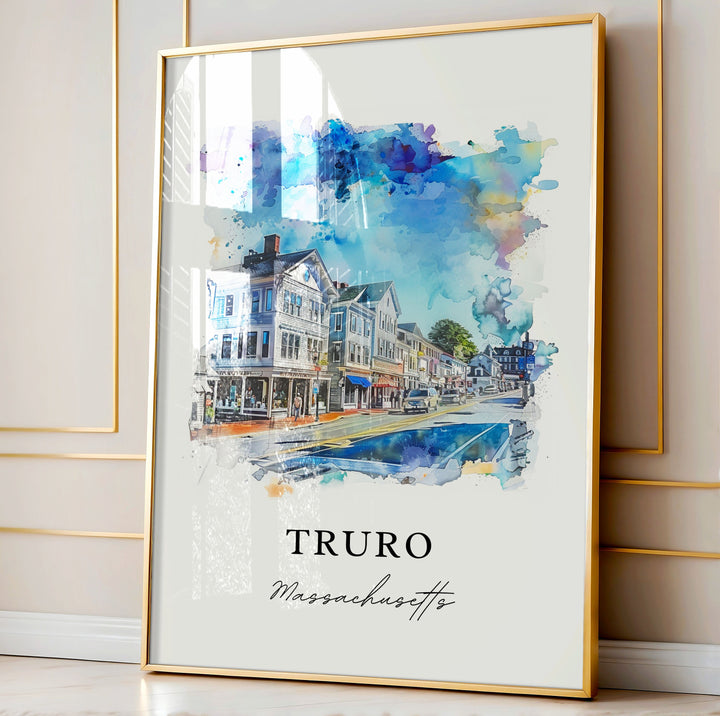 Truro MA Wall Art, Barnstable County Print, Truro Watercolor, Truro Mass. Gift,