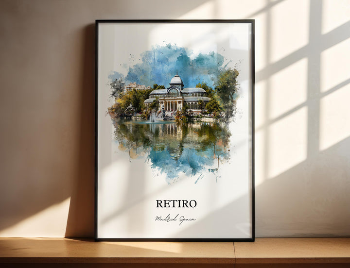 Retiro, Spain – Watercolor Art Print
