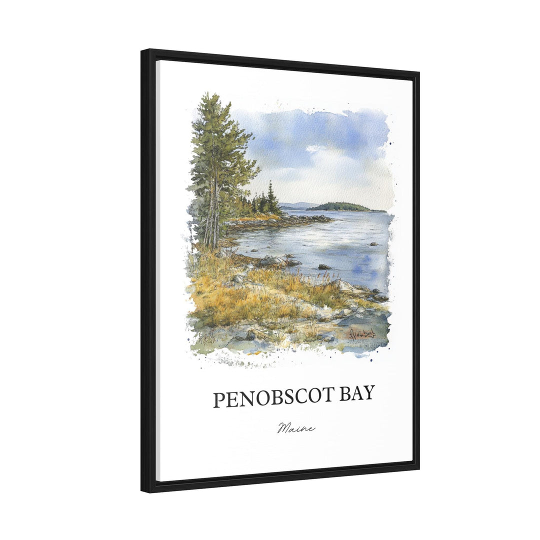 Penobscot Bay Wall Art, Belfast Maine Print, Maine Watercolor Art, Penobscot Bay Gift, Travel Print, Travel Poster, Housewarming Gift