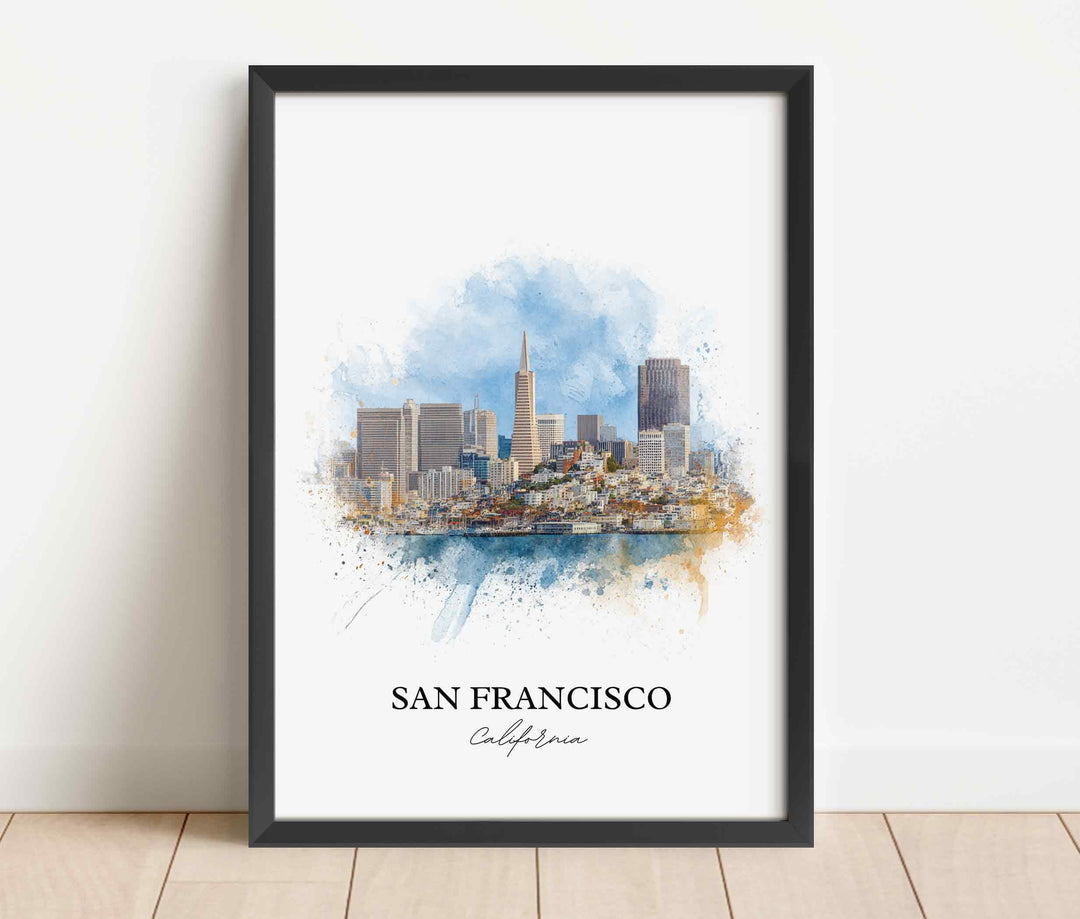 San Francisco, California – Watercolor Art Print