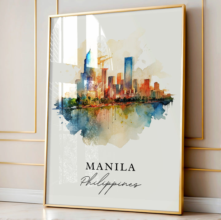 Manila Philippines wall art - Philippines, Manila poster, Manila Wedding gift, Birthday present, Custom Text, Personalised Gift