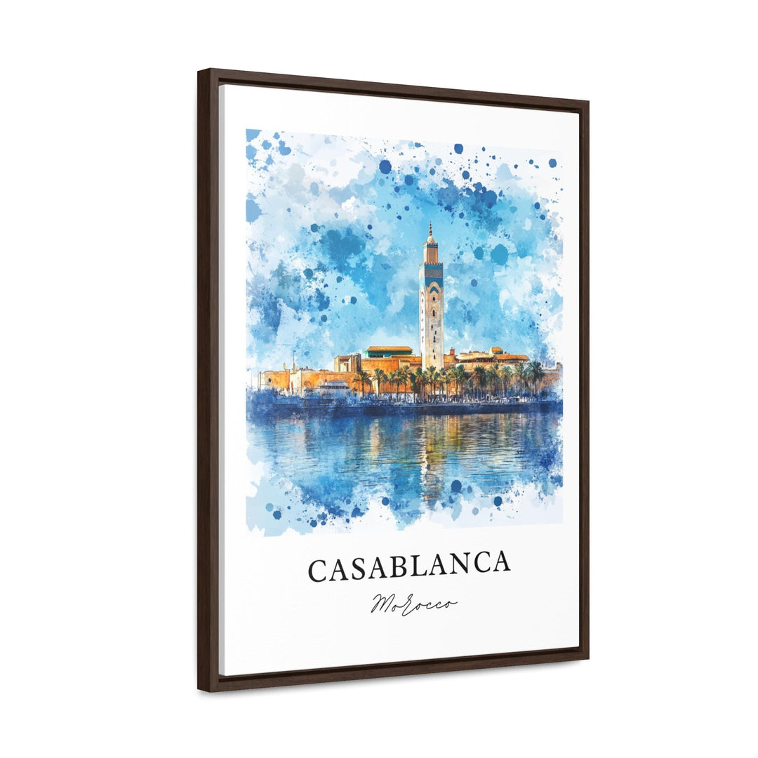 Casablanca Wall Art, Casablanca Print, Casablanca Watercolor Art, Hassan II Mosque Gift, Travel Print, Travel Poster, Housewarming Gift