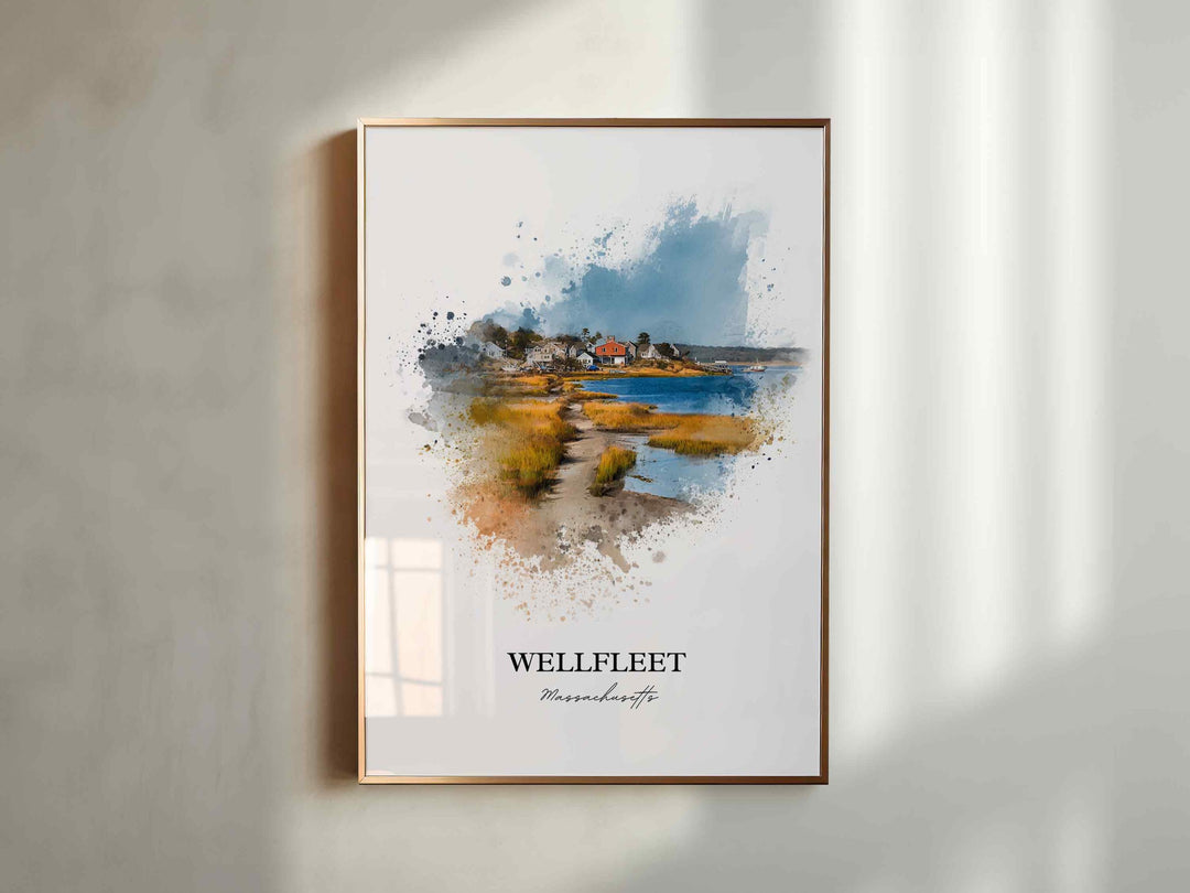 Wellfleet, Massachusetts – Watercolor Art Print