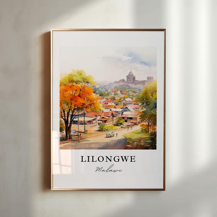 Lilongwe Malawi wall art - Malawi, Lilongwe poster, Lilongwe Wedding gift, Birthday present, Custom Text, Personalized Gift