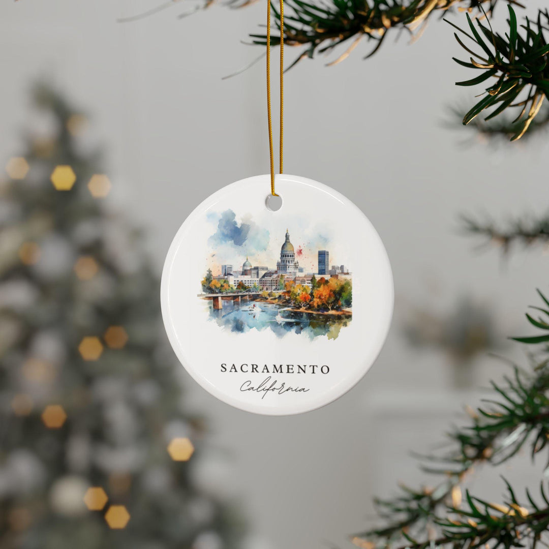 Sacramento CA Ornament: Unique Sacramento Souvenir, Sacramento Decor, and Authentic Sacramento Christmas Gift