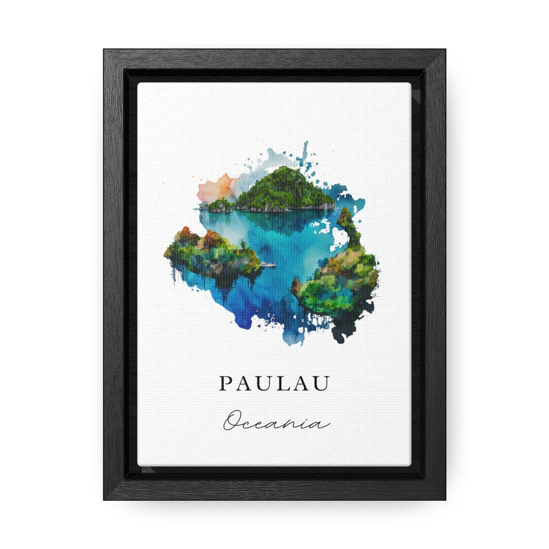 Palau traditional travel art - Fiji, Palau poster, Wedding gift, Birthday present, Custom Text, Personalised Gift