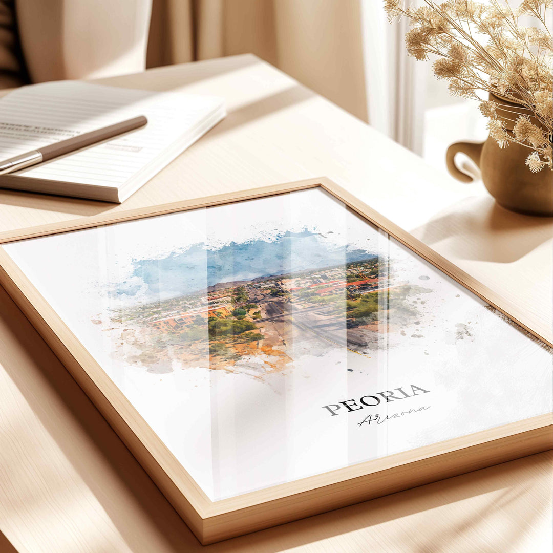 Peoria, Arizona – Watercolor Art Print