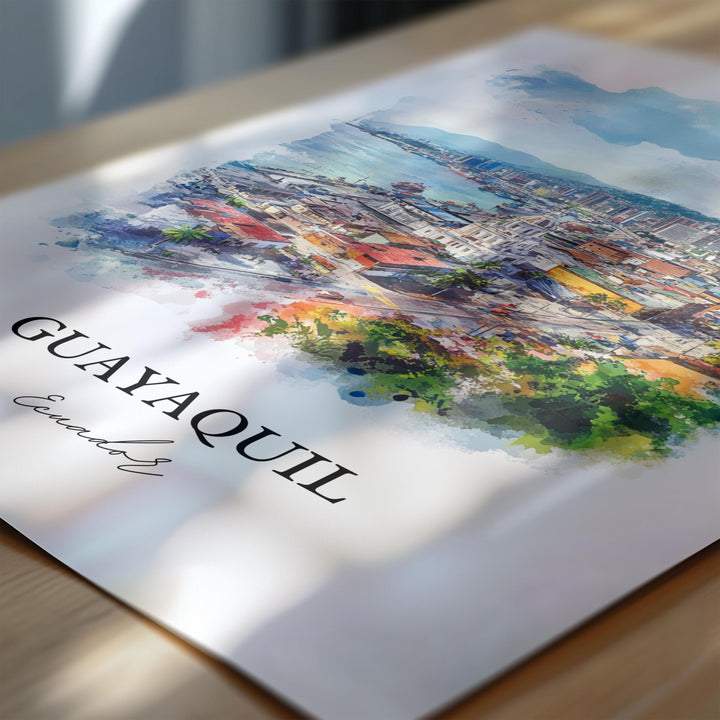 Guayaquil, Ecuador – Watercolor Art Print