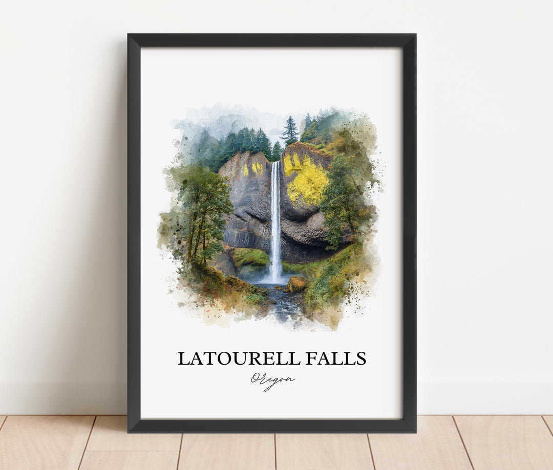 Latourell Falls Wall Art, Columbia River Gorge Print, Oregon Artwork, Latourell Falls Gift, Travel Print, Travel Poster, Housewarming Gift