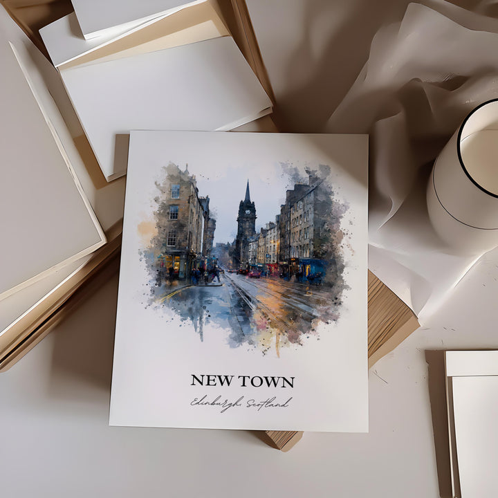 Edinburgh, Scotland – Watercolor Art Print
