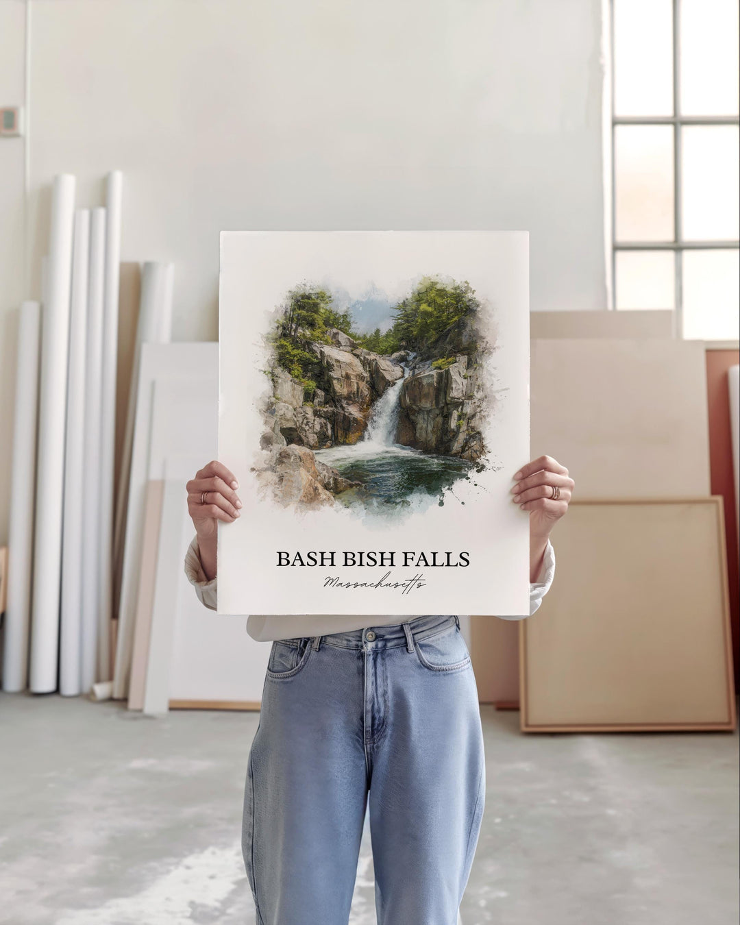 Bash Bish Falls Wall Art, Taconic Mountains Print, Massachusetts Art, Bash Bish Falls Gift, Travel Print, Travel Poster, Housewarming Gift