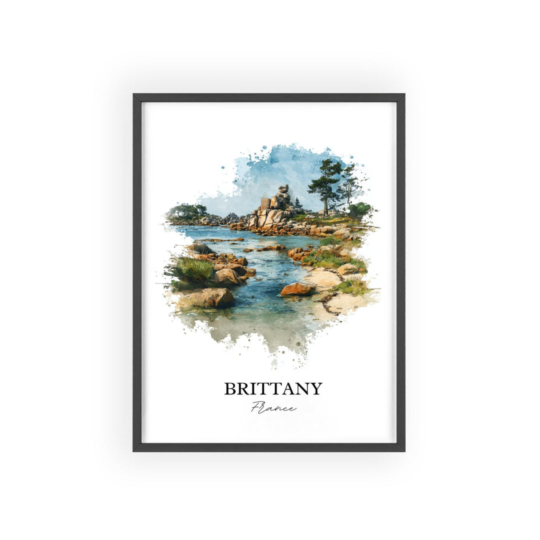 Brittany France Wall Art, Brittany Print, France Watercolor Art, Brittany France Gift, France Travel Print, Travel Poster, Housewarming Gift