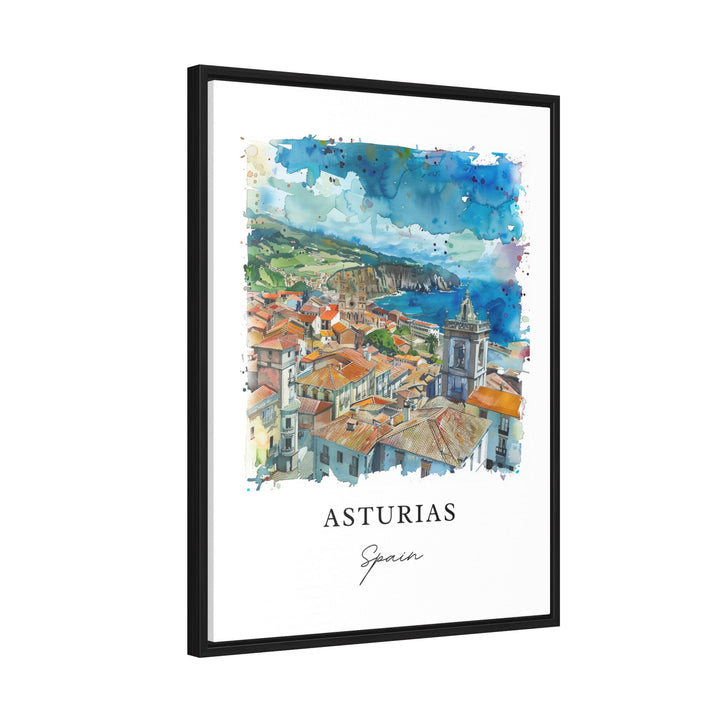 Asturias Spain Wall Art, Asturias Spain Print, Asturias Watercolor Art, Green Spain Gift, Travel Poster, Housewarming Gift