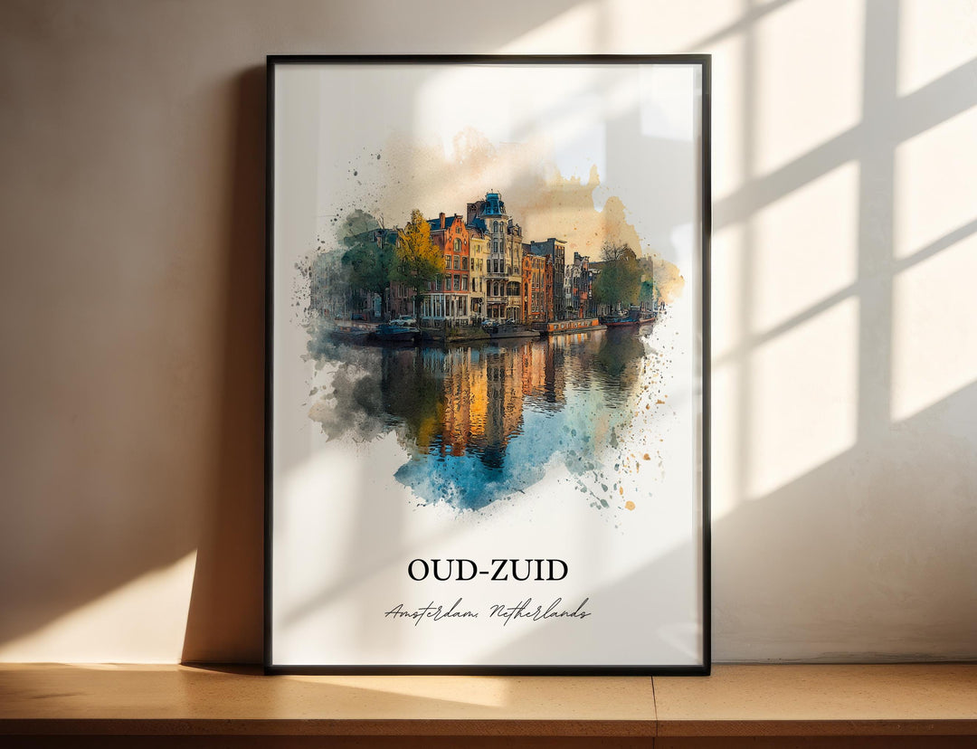 Oud-Zuid, Amsterdam – Watercolor Art Print