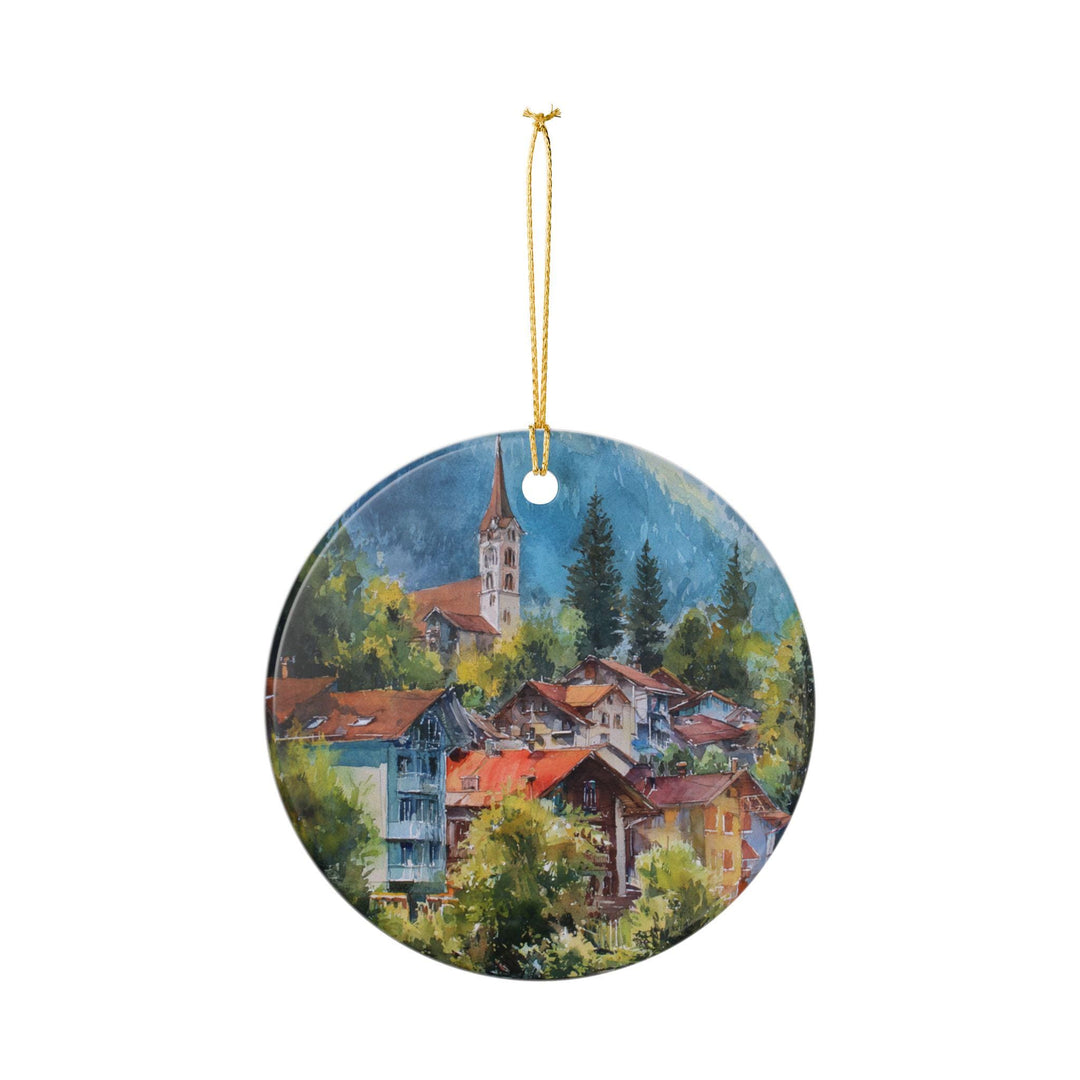 Interlaken Switzerland Ornament: Unique Interlaken Souvenir, Interlaken Xmas Decor, and Authentic Interlaken Gift