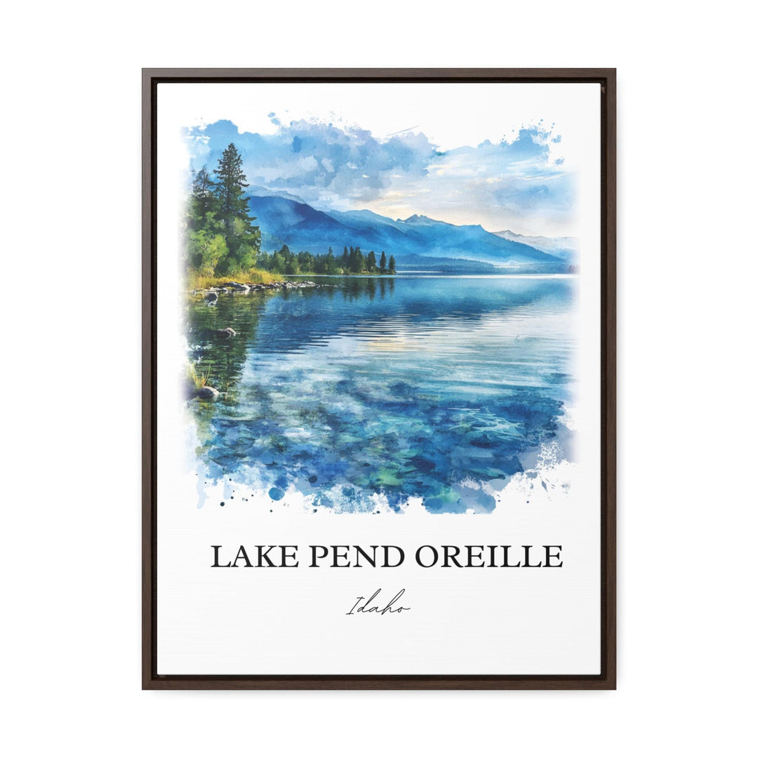 Lake Pend Oreille, Idaho, Idaho – Watercolor Art Print