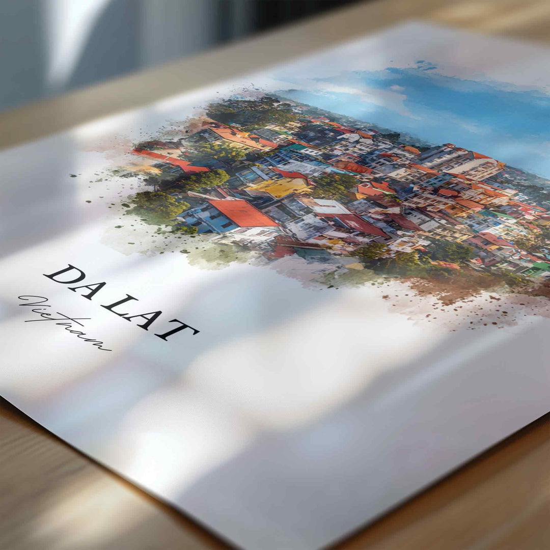 Da Lat, Vietnam – Watercolor Art Print