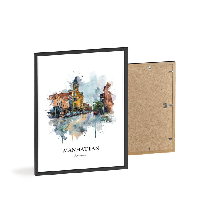 Manhattan, Kansas – Watercolor Art Print