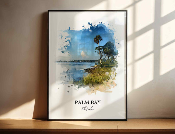Palm Bay, Florida – Watercolor Art Print