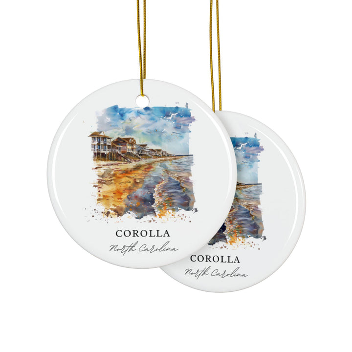 Corolla NC Ornament: Unique Corolla NC Souvenir, Corolla Xmas Decor, and Authentic North Carolina Gift