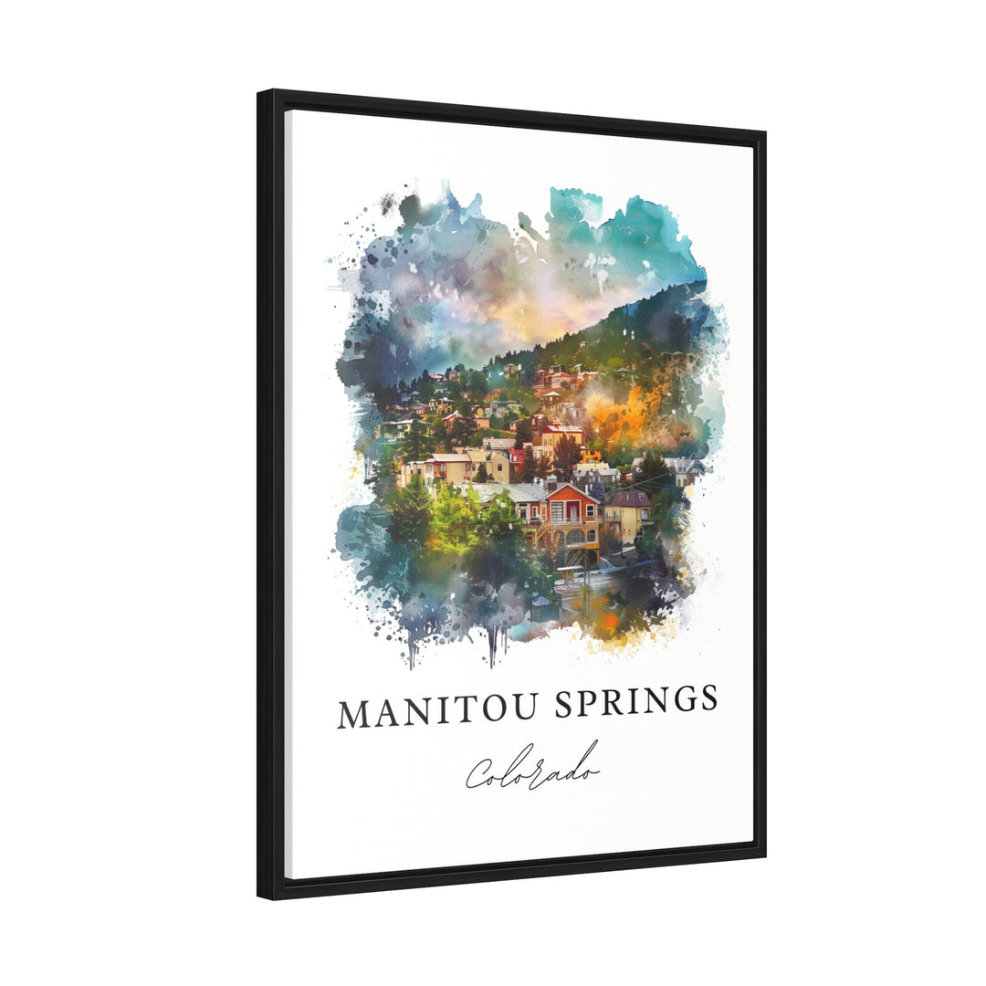 Manitou Springs Art, Manitou Springs Print, CO Springs Watercolor, Manitou Springs Gift,