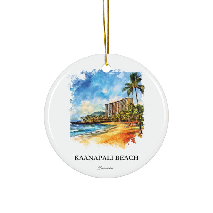 Kaanapali Beach Ornament: Unique Kaanapali Souvenir, Maui Xmas Decor, and Authentic Maui Hawaii Gift