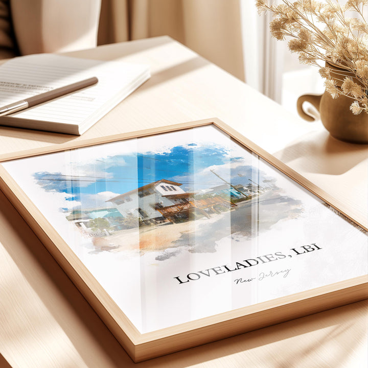 Loveladies, New Jersey – Watercolor Art Print
